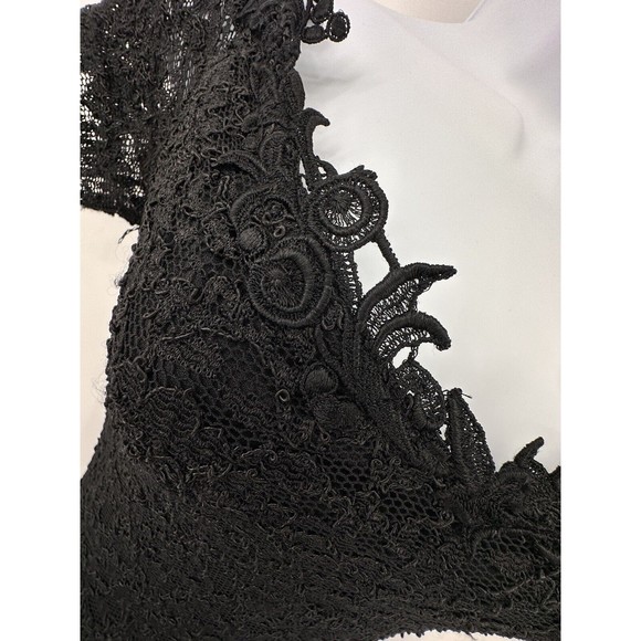 Susan Roselli for Vijack Black Sequin Lace  New Years Party Vintage Dress 7-8 - Picture 9 of 16